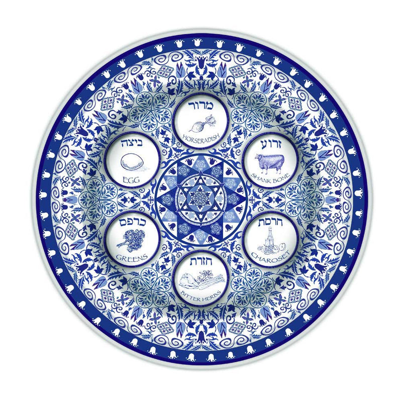 Porcelain Passover Seder & Matzah  Plate set - Renaissance