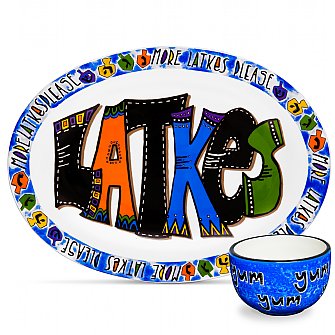 Latke Platter  & Bowl