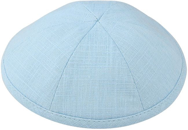 Linen Kippah Lt Blue