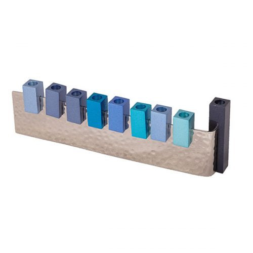 Menorah L-shaped Blue