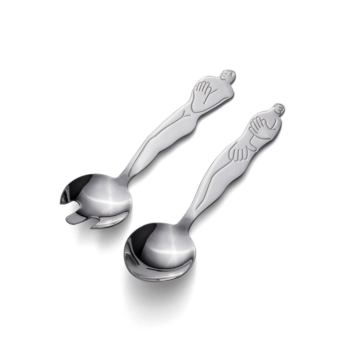 Salad Serving Set Woman-Man by Carrol BoYes- 9''