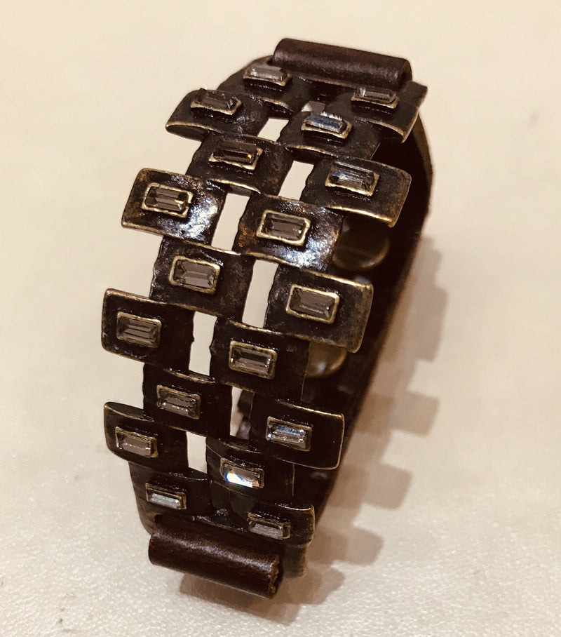Checkerboard Swarovski Crystal Bracelet
