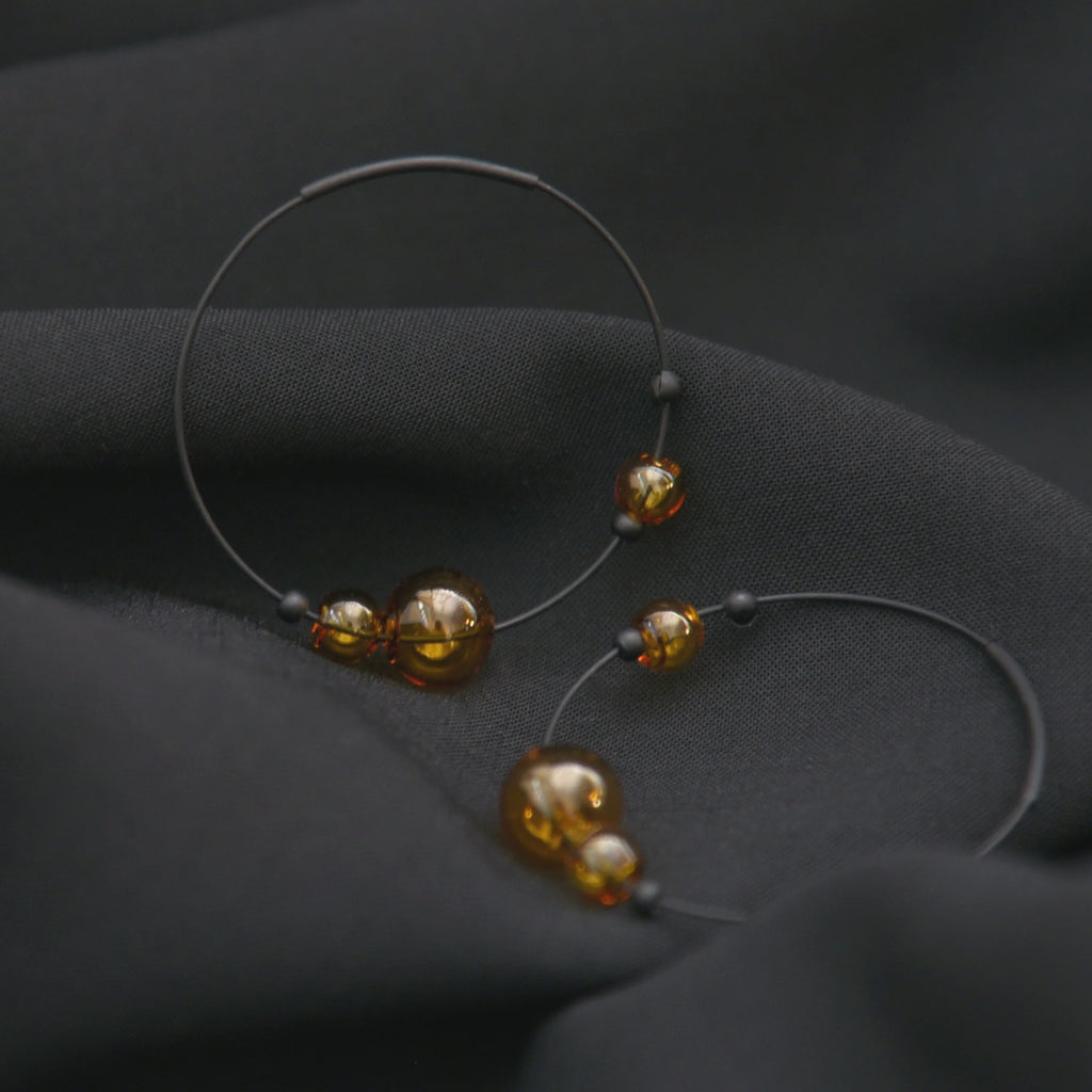 Pursuits, Eclipse Amber Glass Hoops