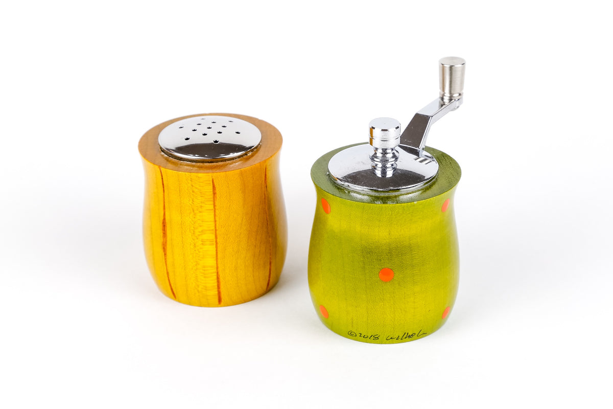 Salt and Pepper Grinder Set, Lime & Mustard