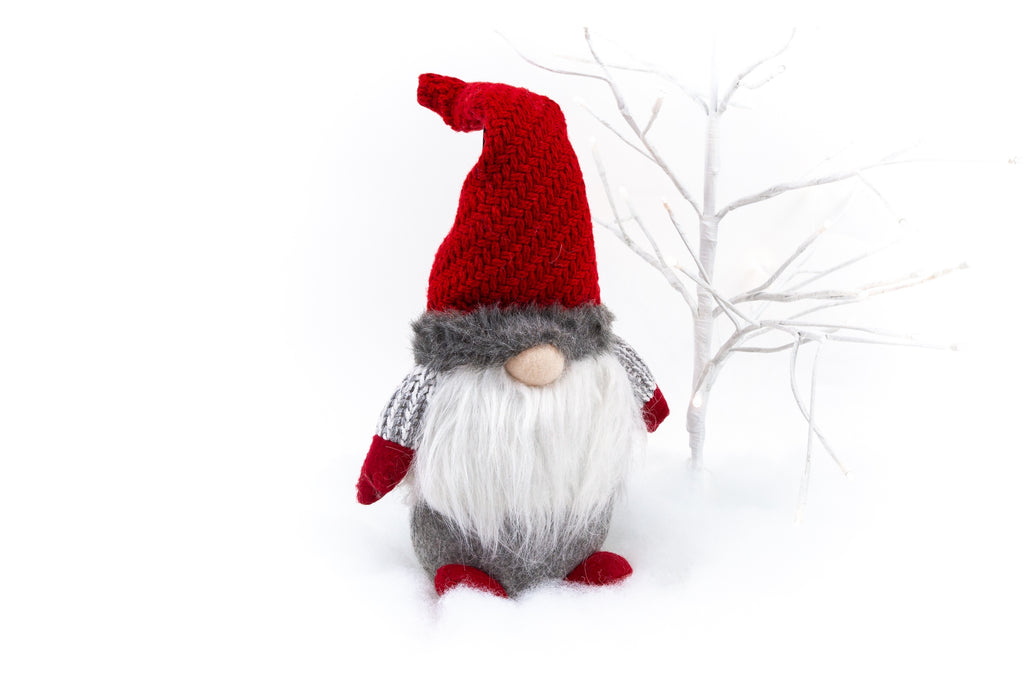 Large Sitting  Gnome 15'' Red or Grey