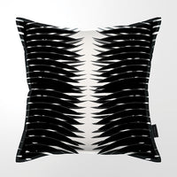 Reversible Black White Cycas Lumbar Pillow