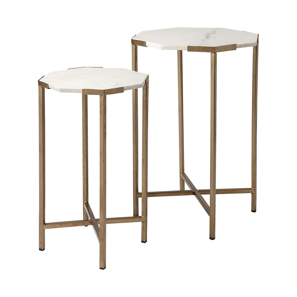 Side Tables, Marc, Marble Set of 2