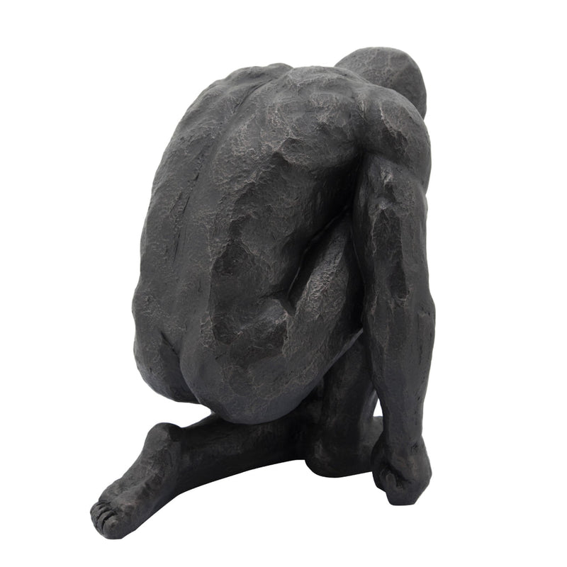 Kneeling Man 16'' Resin Sculpture