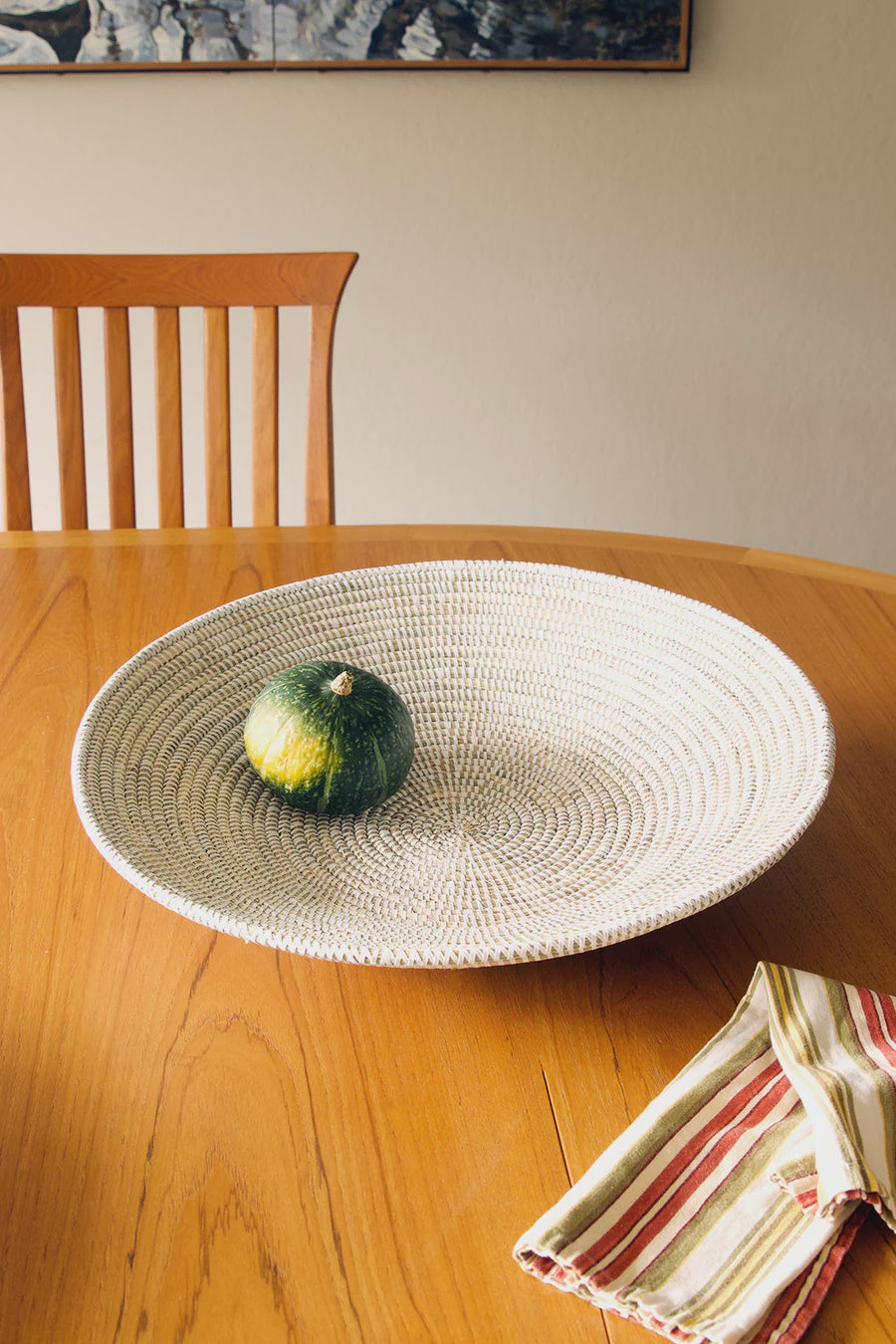 Solid White Grain 20'' Basket