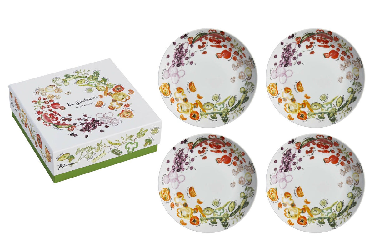 La Jardine Set of 4 Pasta Bowls