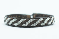 Algot Pewter & Stainless Steel Antique Brown Bracelet