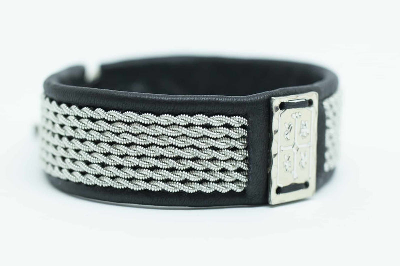 Awake, Limited edition Stainless Steel Wire and Leather Bracelet