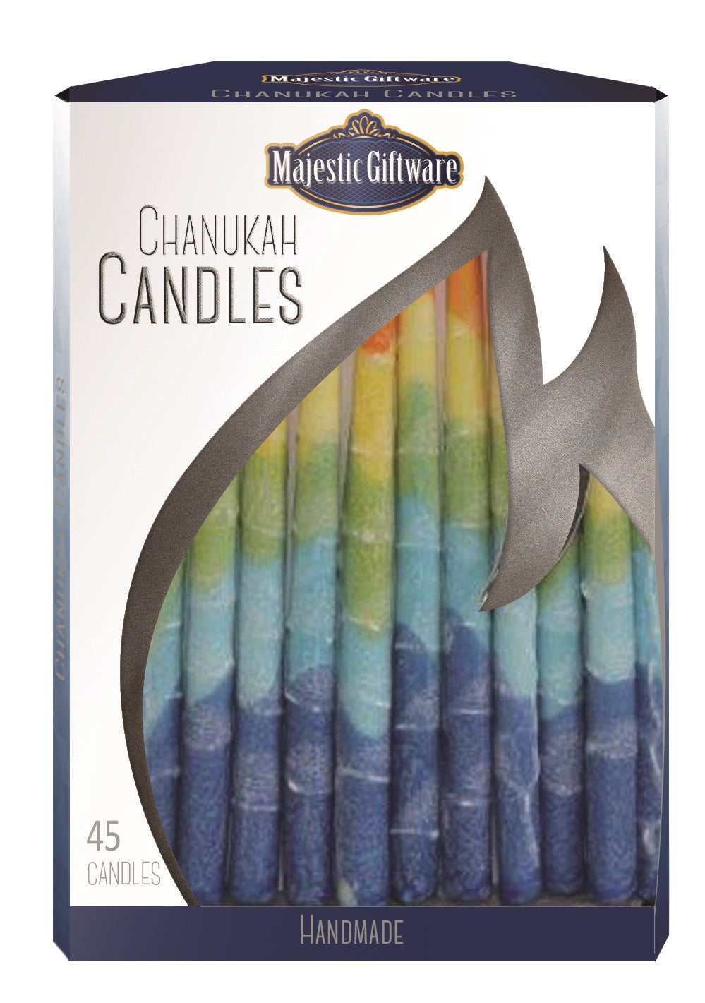 Chanukah Candles Blue/Yellow/Orange