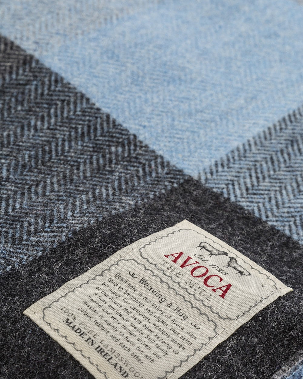 Avoca Denim  100% Lambswool Throw