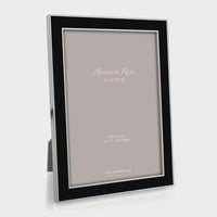 Silver Trim, Black Enamel 4 x 6 Picture Frame