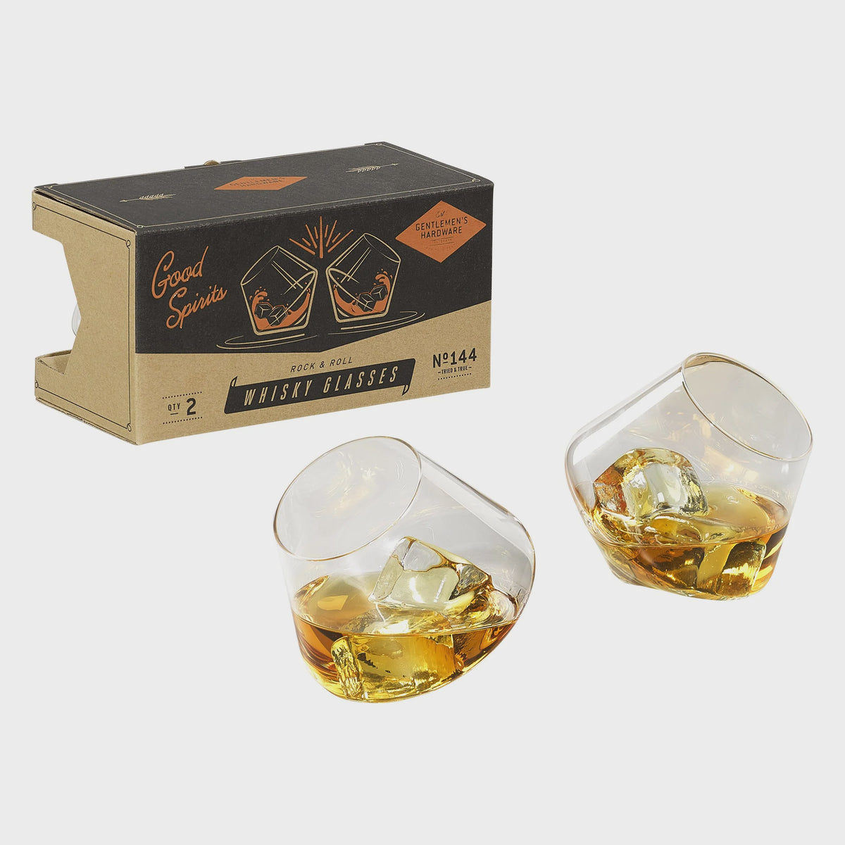 Rocking Whiskey Glasses, Set of 2