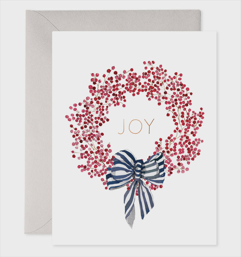 Red Berry Wreath Greeting Card
