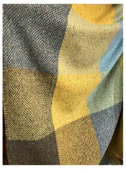 Avoca Heavy Donegal Tweed Green Hills Throw