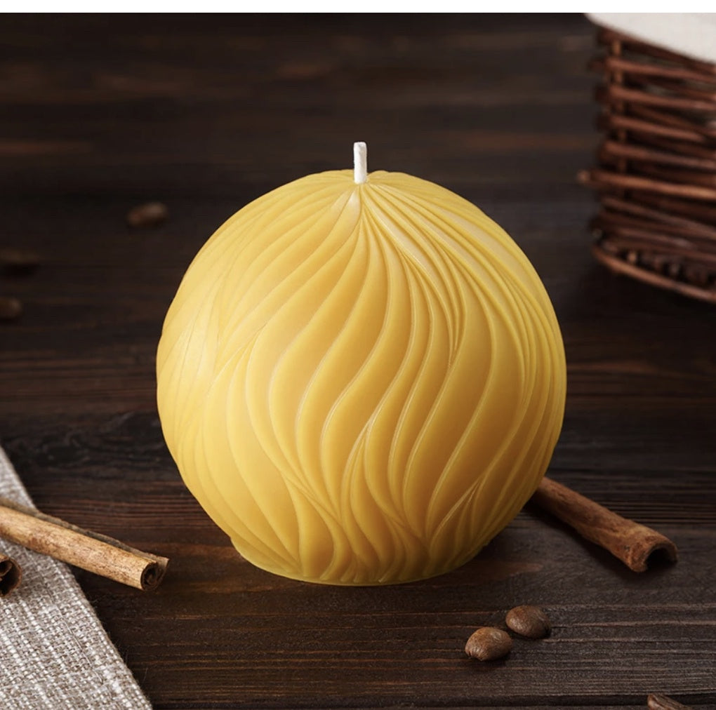 Pure Beeswax  3.5'' Round  Passion Candle