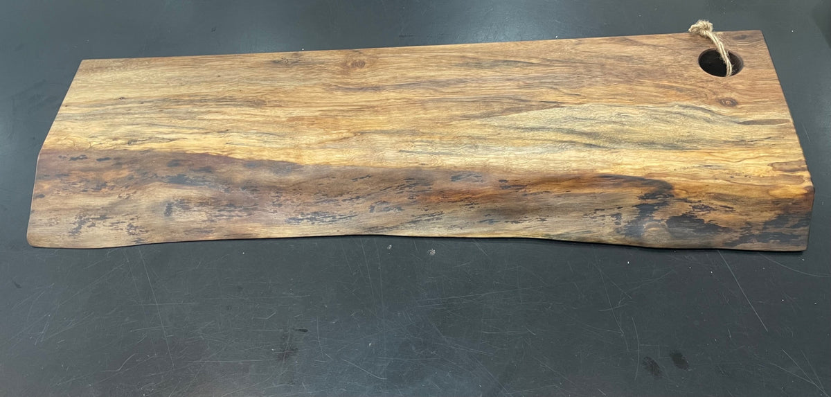 Black Walnut Live Edge Charcuterie Longboard  24'' x 7.5''  x 1.25''