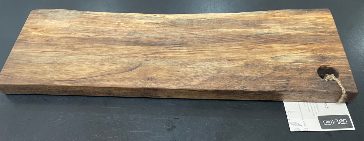 Black Walnut Live Edge Charcuterie Longboard  24'' x 7.5''  x 1.25''