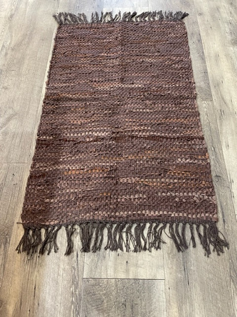Dark Brown Leather  Mat 2ft x 3ft