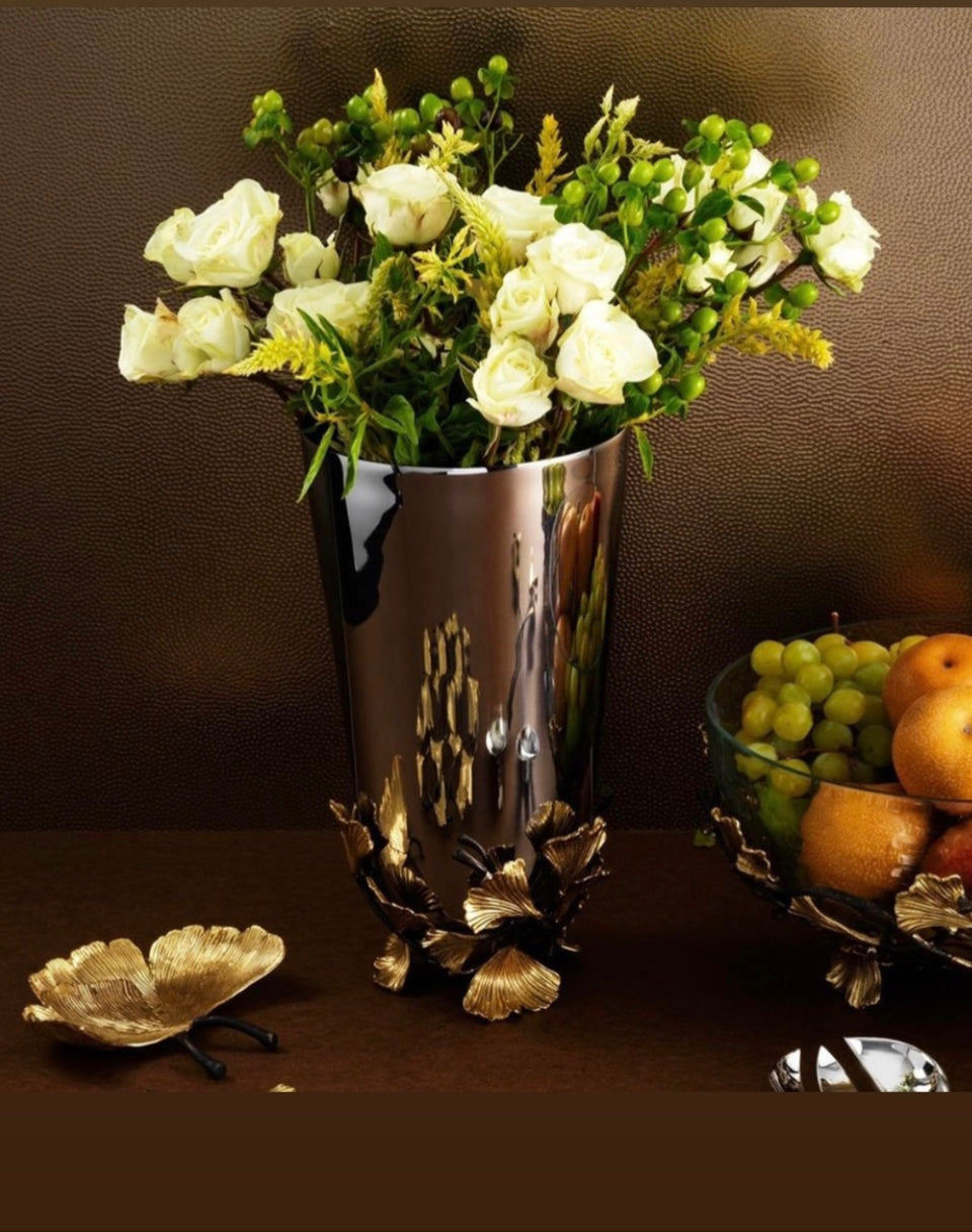 Golden Ginkgo Vase