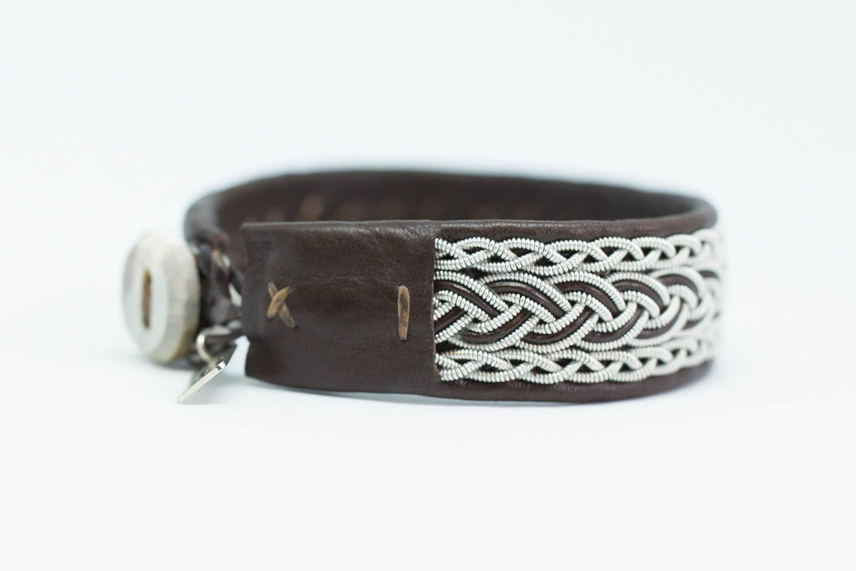 Kalix Pewter & Stainless Steel Antique Brown Bracelet