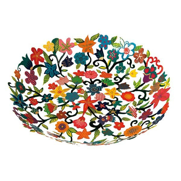 Laser Cut & Hand Painted  Flower Large Bowl