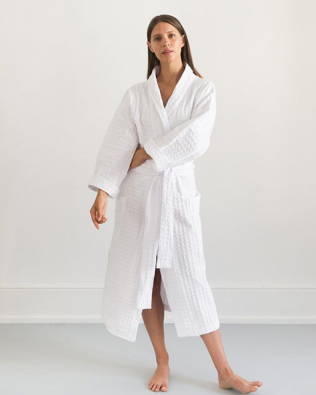 Lattice  Weave 100% Cotton Robe-Medium