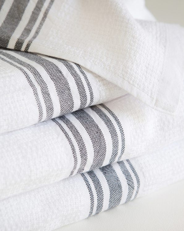 Mungo Willow Weave Charcoal Bath Towel