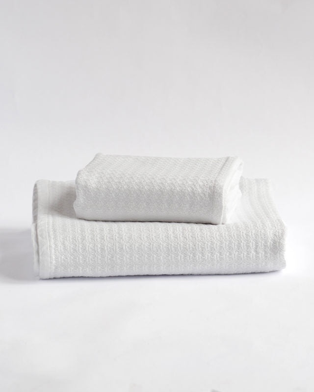100% Gots Organic Hand Towel -White