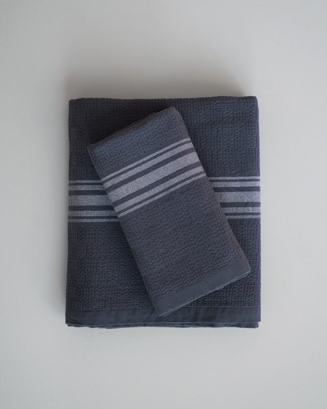 Cotton Willow Weave Hand Towel- Gull