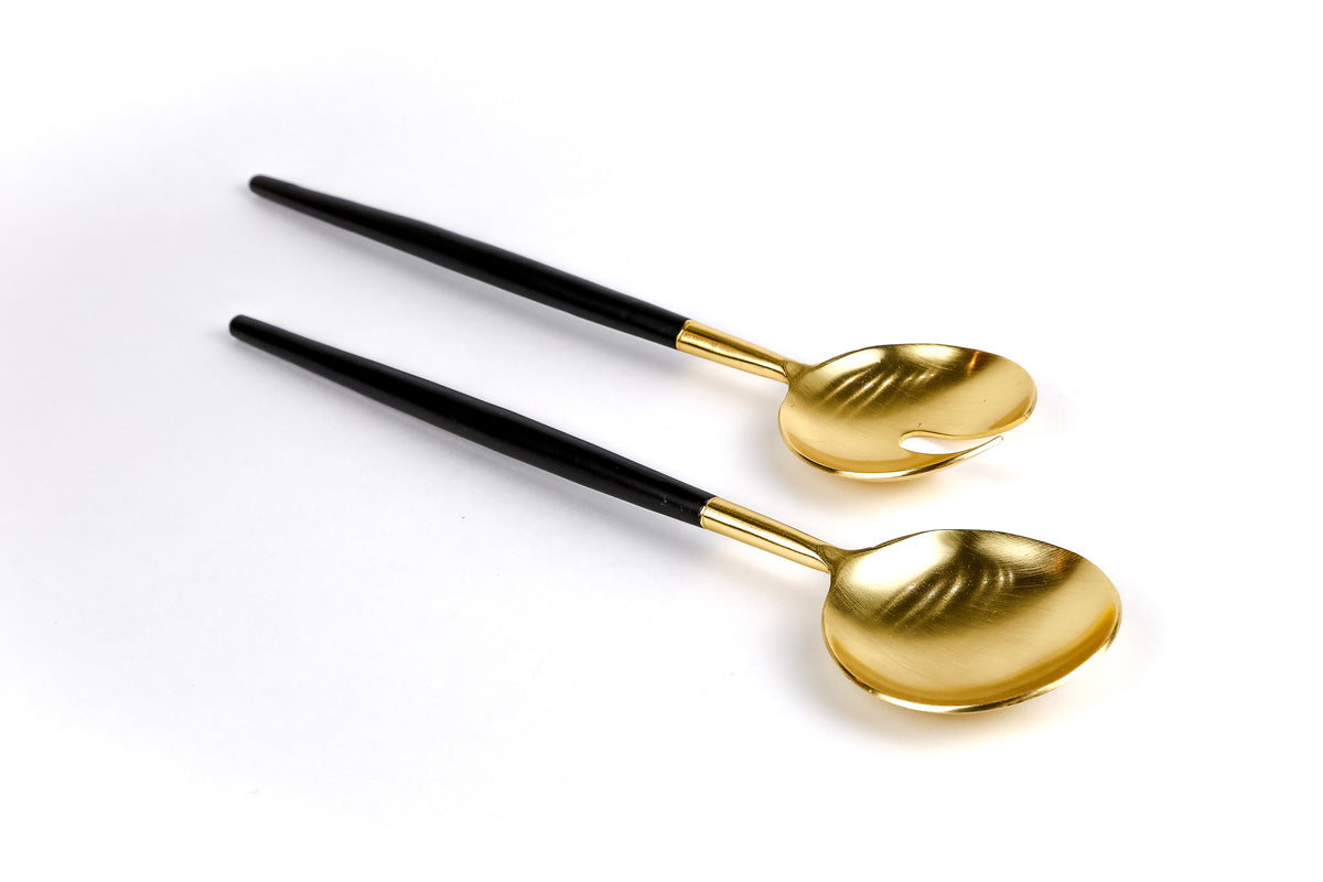 Dean Black & Gold Salad Servers