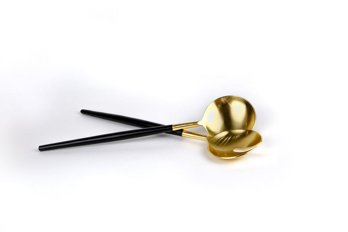 Dean Black & Gold Salad Servers