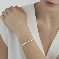 Georg Jensen, Turun Stering Silver Bangle, Medium