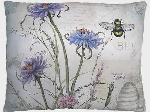 Outdoor Bees and Wildflower Pillow