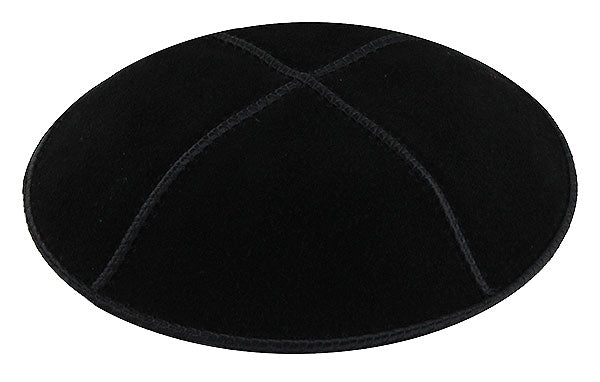 Suede Kippah, Black