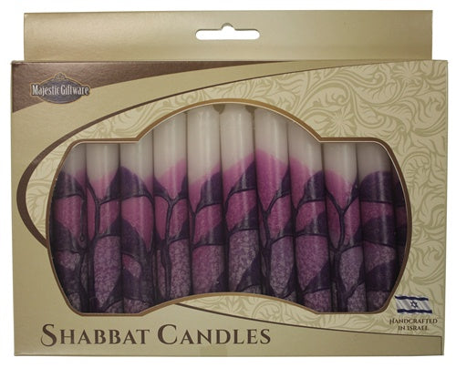 Safed Shabbat Candles-12 Pack