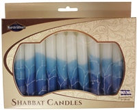 Shabbat Candles White Turquois