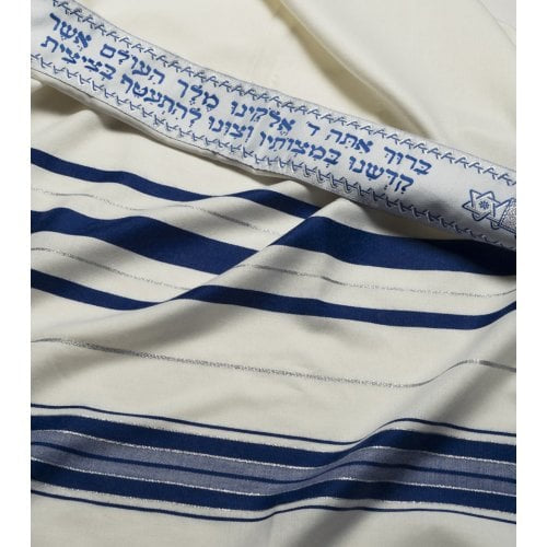 Traditional Blue & Silver Stripe 18x 72