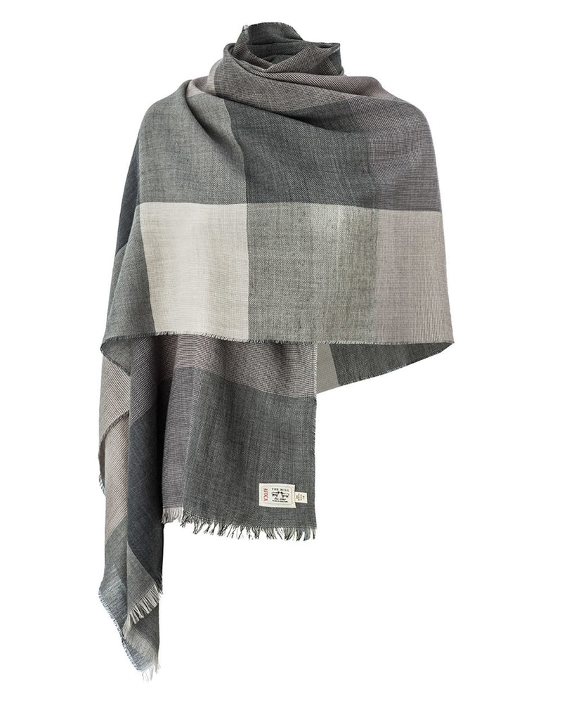 Avoca Gracie Greytone Wool Scarf Olive+Wild