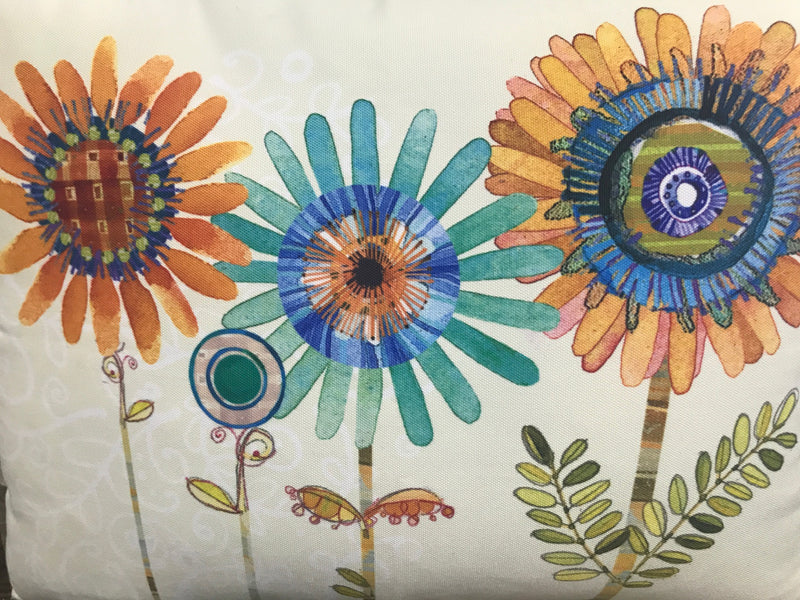 Summer Sunflower Outdoor Pillows 19'' x 24''