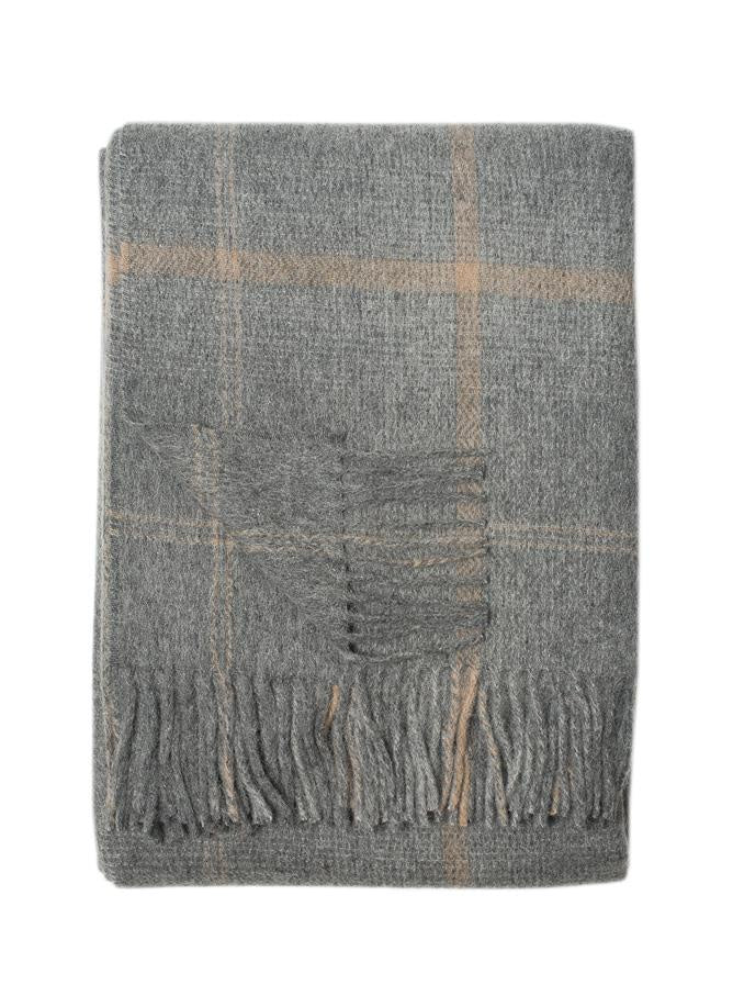 Throw Awenda Charcoal, 55% Alpaca 45% Wool