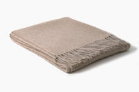 Alpacha and Wool Throw Cork Solid