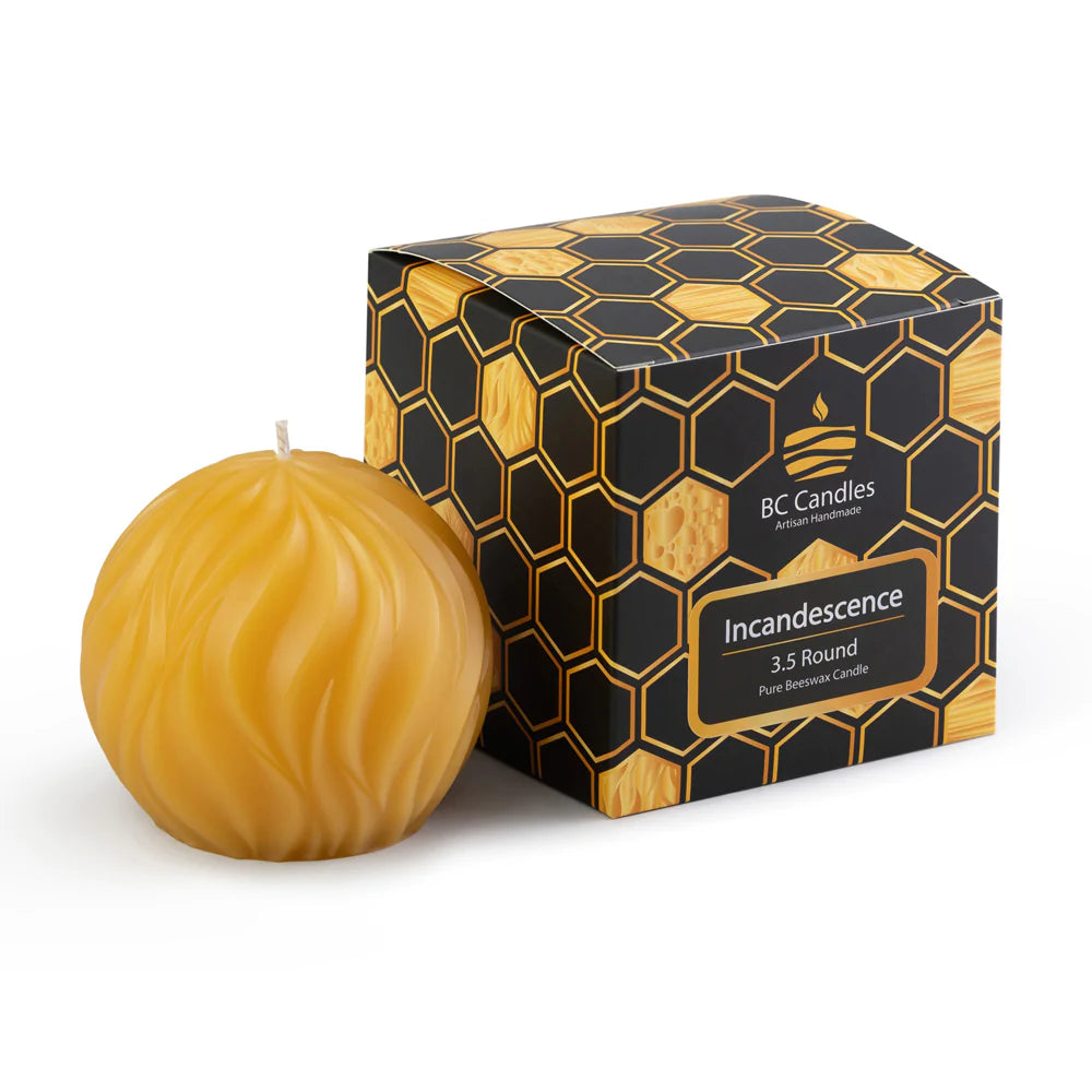Pure Beeswax  3.5'' Round  Incandescence Candle