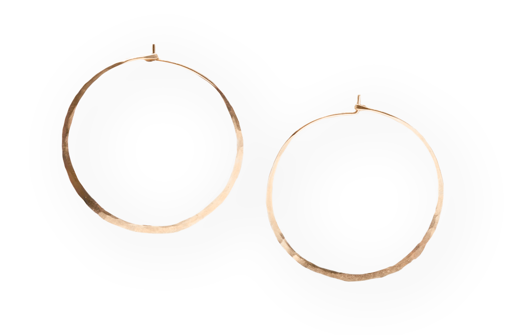 Mazzo Hammered Hoop YG