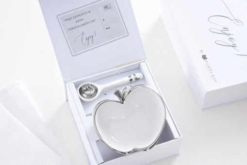 Apple Plate Gift Set with Spoon