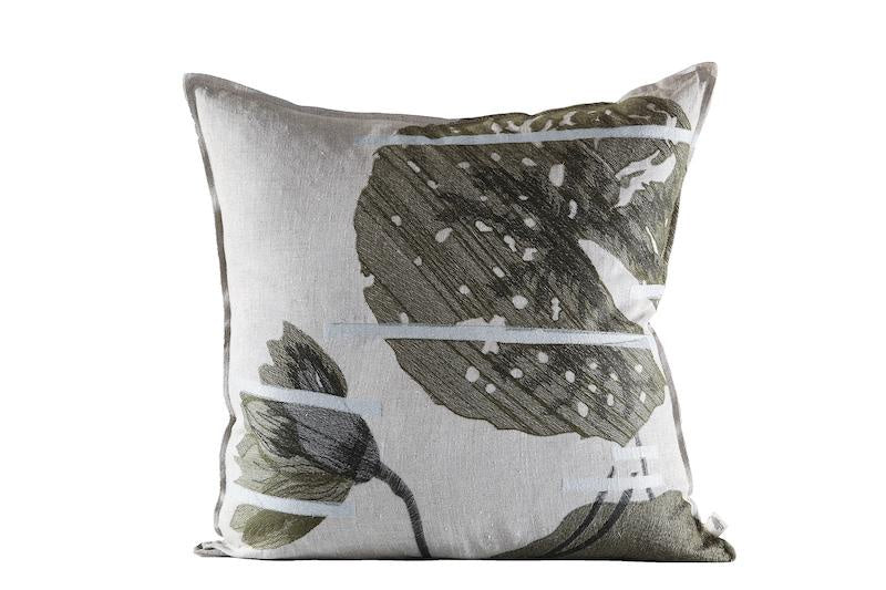 Gobegu Embroidered Linen Pillow 24'' x 24''