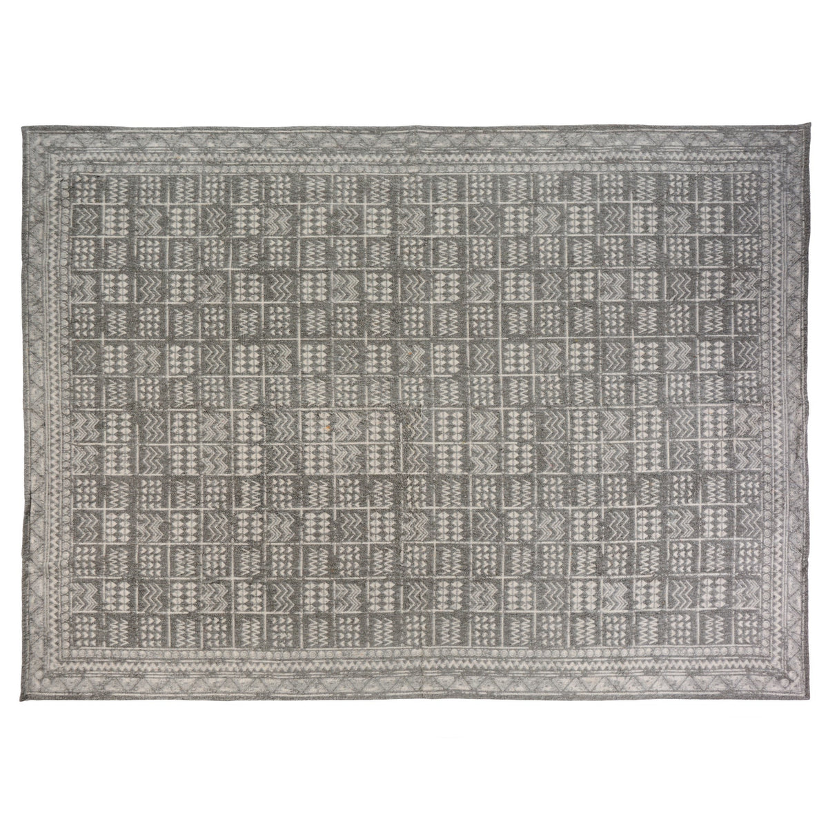 Rug, Brushed Aztec 100% cotton 5 x 7